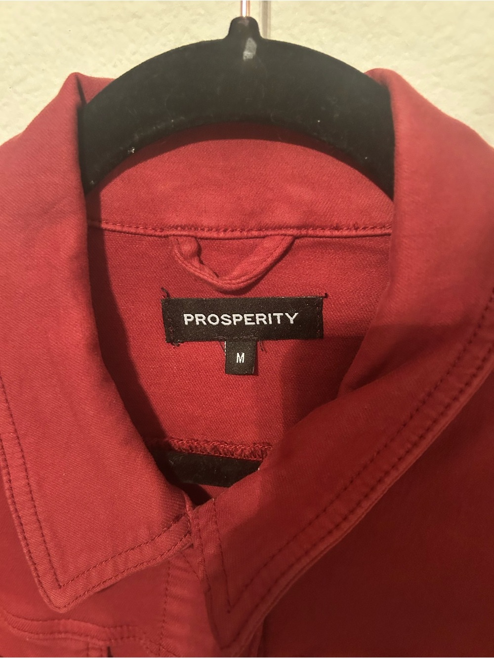 Prosperity Raspberry Red Stretch Denim Jacket Medium - Picture 2 of 2